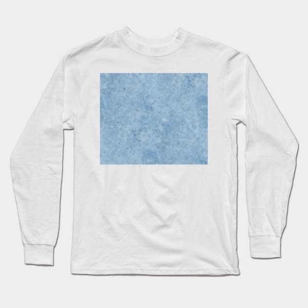 Blue lento marble Long Sleeve T-Shirt by marbleco